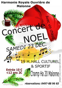 Concert de Noël de l'Harmonie @ Hall culturel du Champ-Ha | Namur | Région Wallonne | Belgique