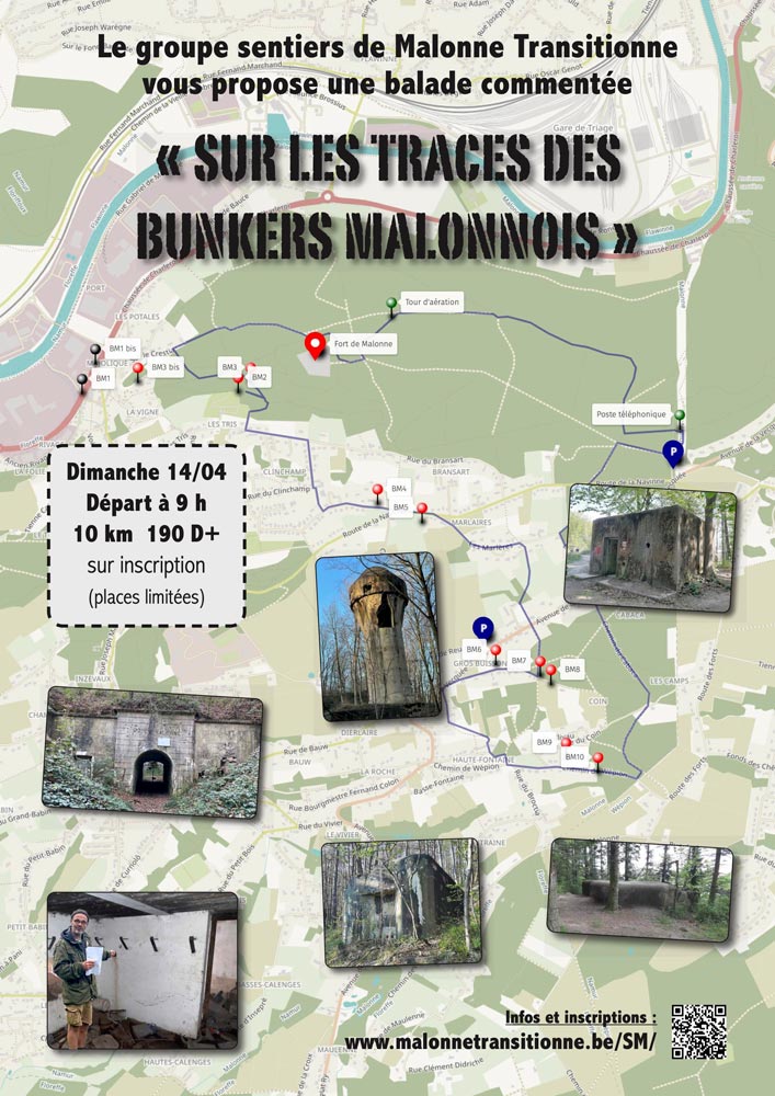 Balade #1 "sur les traces des bunkers malonnois" @ Chemin du Cabaca | Namur | Région Wallonne | Belgique