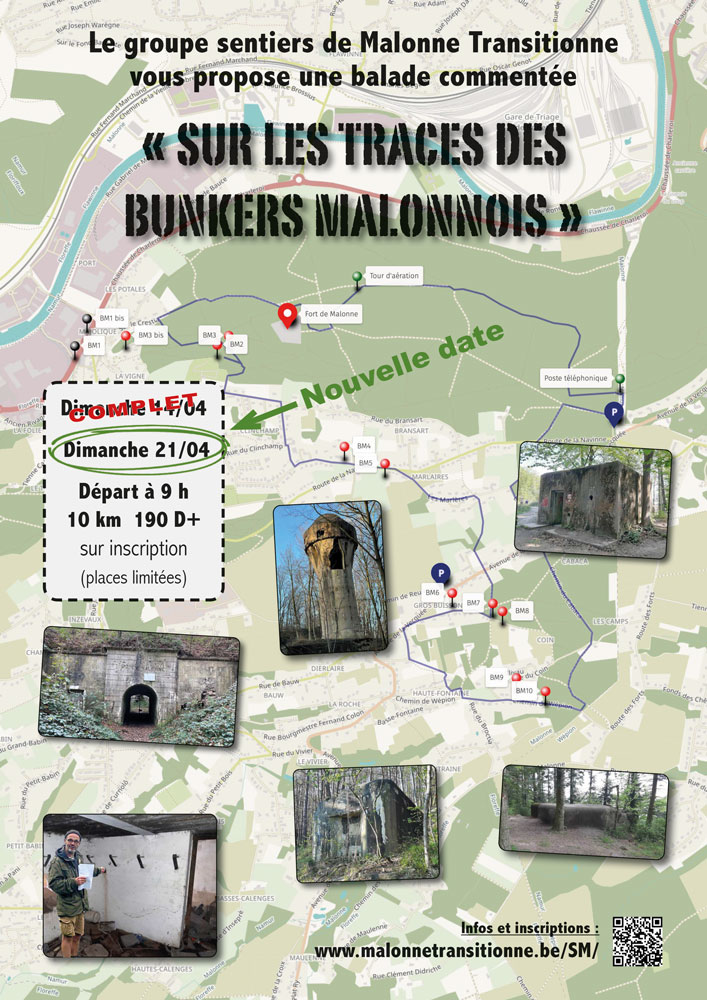 Balade #2 "sur les traces des bunkers malonnois" @ Chemin du Cabaca | Namur | Région Wallonne | Belgique